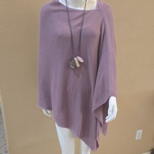 Chico's Lavender Cotton Knit Poncho NWT